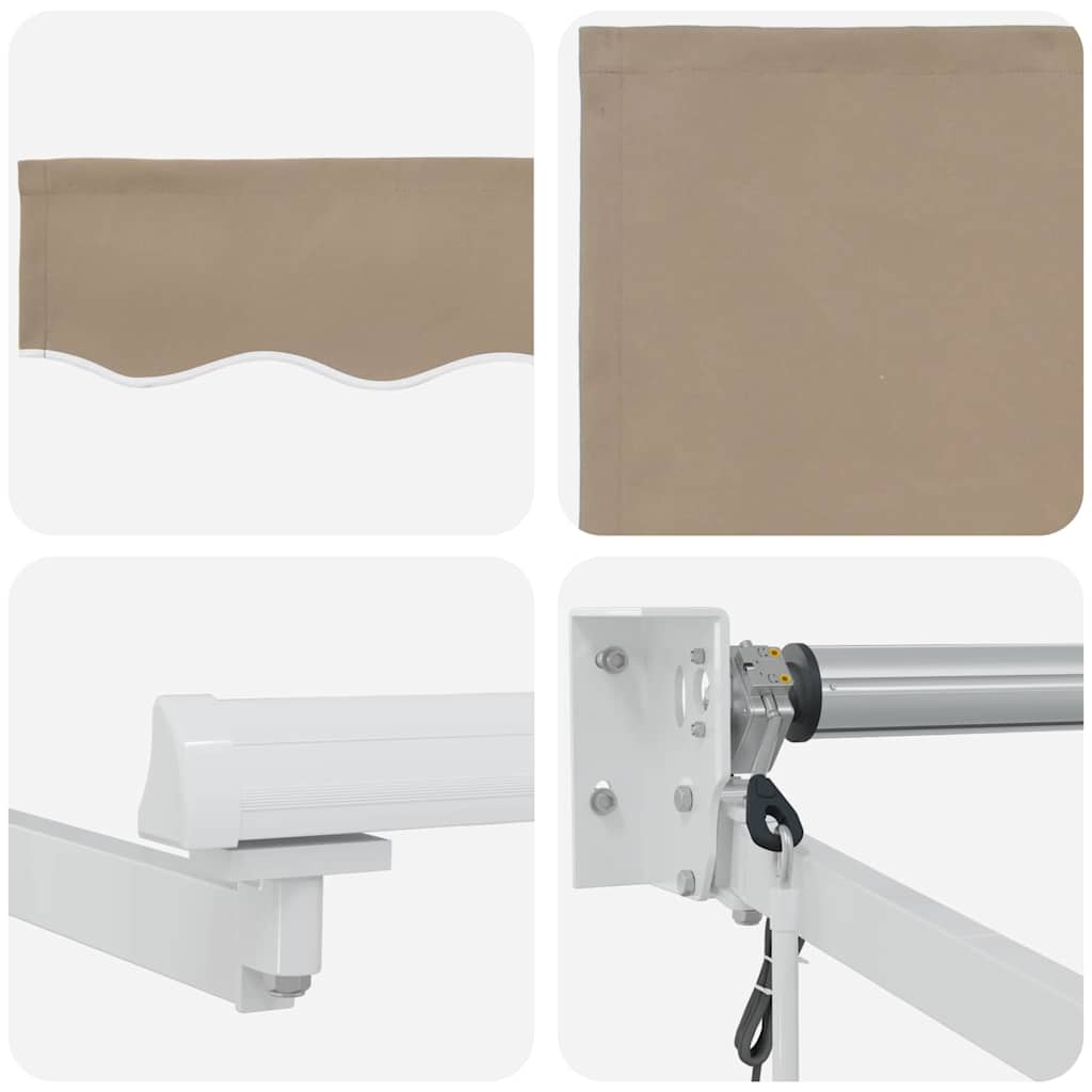 vidaXL Markise Beige 4,5 × 3 m Polyester und Metall
