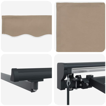 vidaXL Einziehbare Markise Beige 450 x 300 cm Polyester und Metall