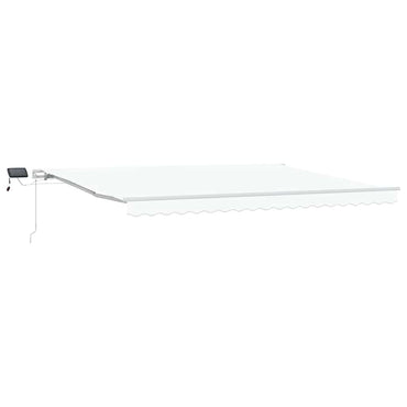 vidaXL Einziehbare Markise mit Weiß 450 x 300 cm Stoff
