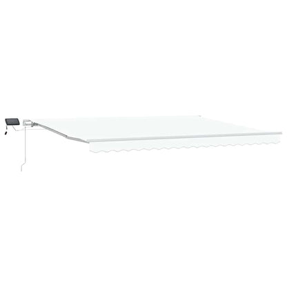 vidaXL Einziehbare Markise mit Weiß 450 x 300 cm Stoff