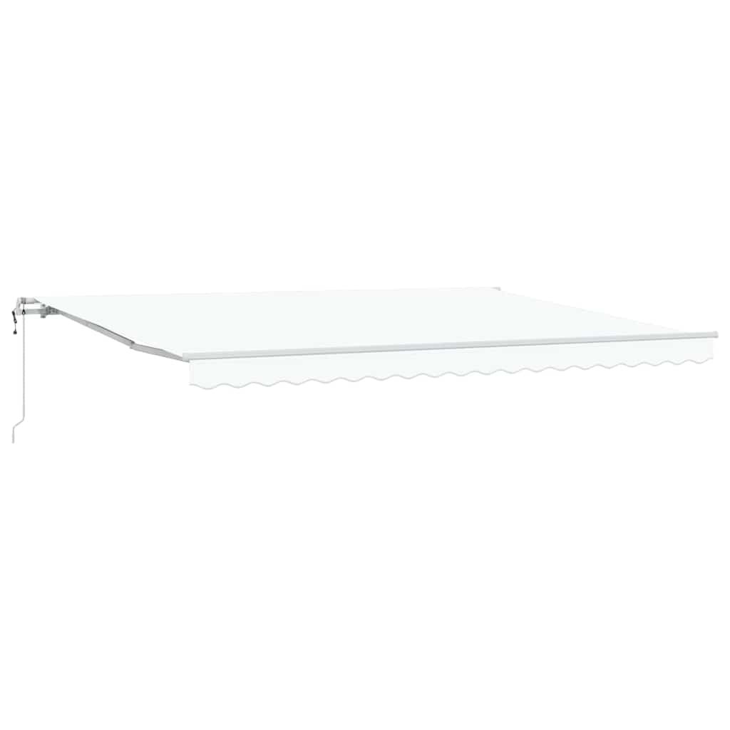 vidaXL Einziehbare Markise Weiß 450 x 300 cm Stoff