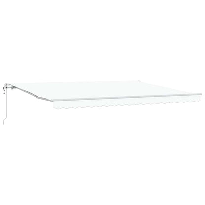 vidaXL Einziehbare Markise Weiß 450 x 300 cm Stoff