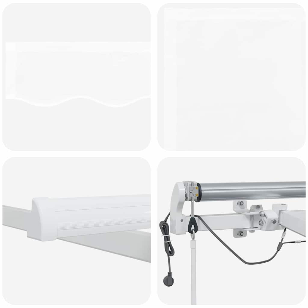 vidaXL Einziehbare Markise Weiß 450 x 300 cm Polyester und Metall