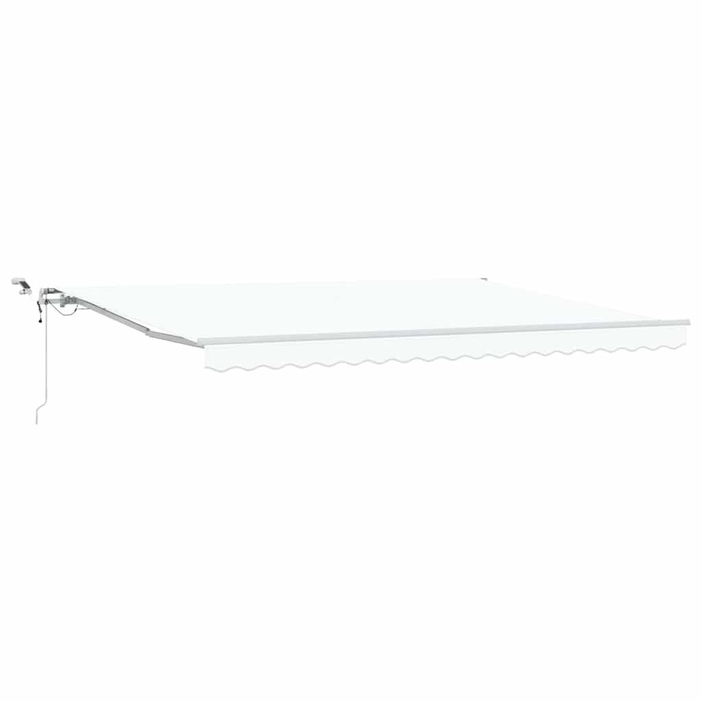vidaXL Einziehbare Markise Weiß 450 x 300 cm Polyester und Metall