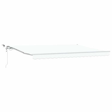 vidaXL Einziehbare Markise Weiß 450 x 300 cm Polyester und Metall