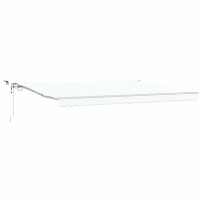 vidaXL Einziehbare Markise Weiß 450 x 300 cm Polyester und Metall