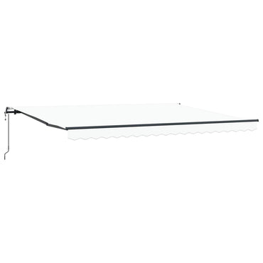 vidaXL Einziehbare Markise Weiß 450 x 300 cm Stoff und Aluminium