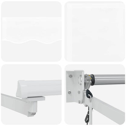 vidaXL Markise Weiß 4,5 × 3 m Polyester und Metall