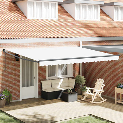 vidaXL Markise Weiß 450 x 300 x 165 cm Polyester und Metall