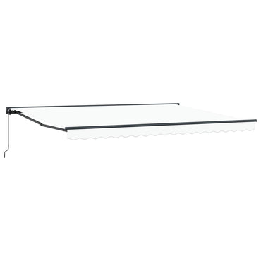 vidaXL Einziehbare Markise Weiß 450 x 300 cm Polyester und Metall