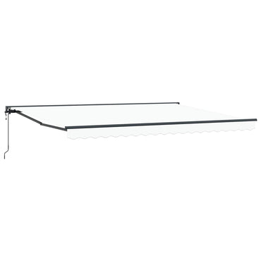 vidaXL Einziehbare Markise Weiß 450 x 300 cm Polyester und Metall