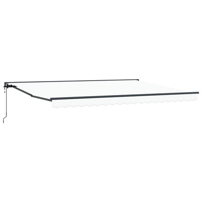 vidaXL Einziehbare Markise Weiß 450 x 300 cm Polyester und Metall