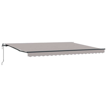 vidaXL Einziehbare Markise Hellgrau 450 x 300 cm Stoff