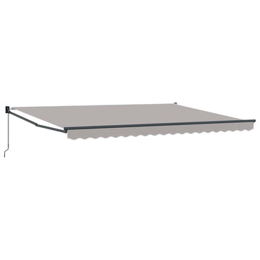 vidaXL Markise Hellgrau 4,5 × 3 m Polyester und Metall