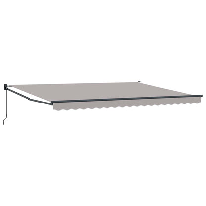vidaXL Markise Hellgrau 4,5 × 3 m Polyester und Metall