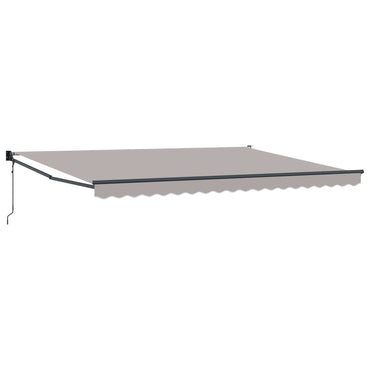 vidaXL Markise Hellgrau 4,5 × 3 m Polyester und Metall