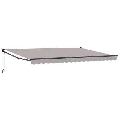 vidaXL Markise Hellgrau 4,5 × 3 m Polyester und Metall