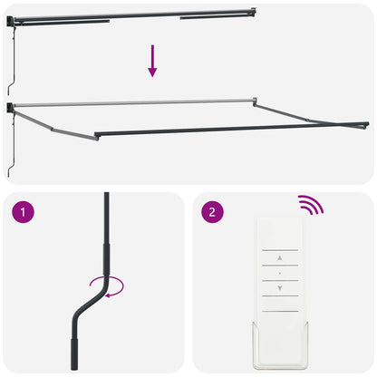 vidaXL Markise Hellgrau 4,5 × 3 m Polyester und Metall