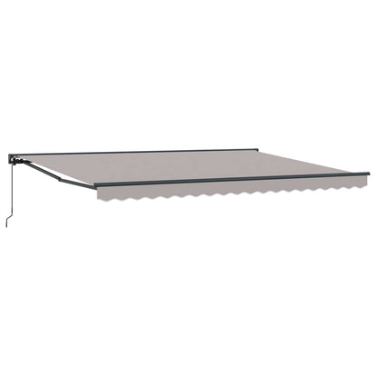 vidaXL Einziehbare Markise Hellgrau 450x300 cm Stoff