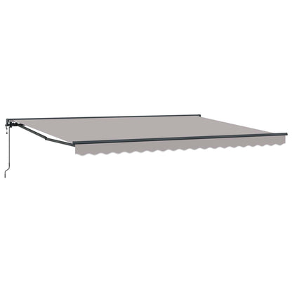 vidaXL Einziehbare Markise Hellgrau 450x300 cm Stoff