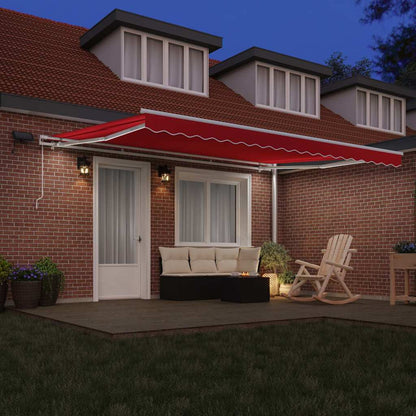 vidaXL Einziehbare Markise Rot 450 x 300 cm Stoff und Stahl