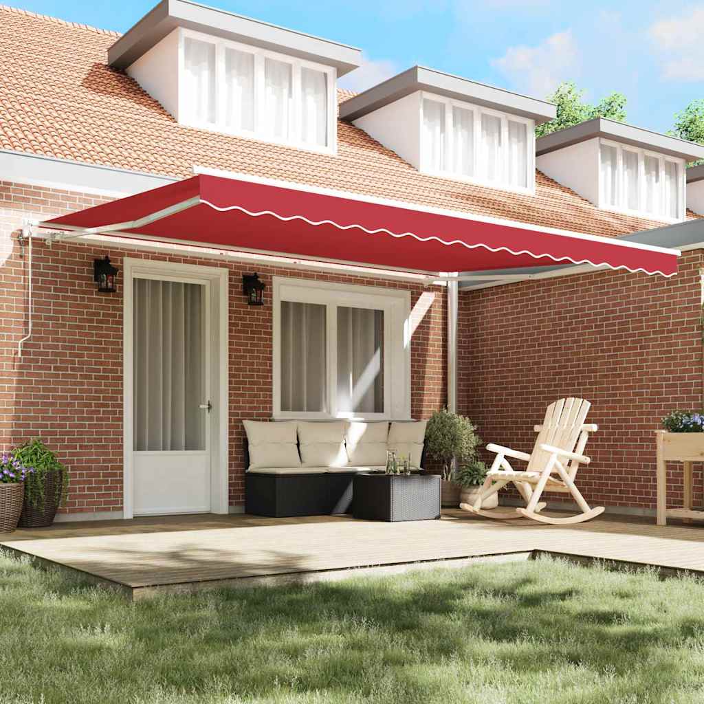vidaXL Einziehbare Markise Rot 450 x 300 cm Stoff