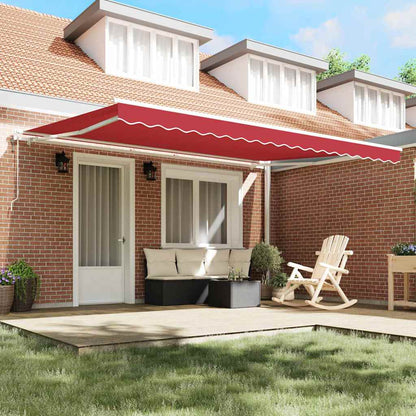 vidaXL Einziehbare Markise Rot 450 x 300 cm Stoff