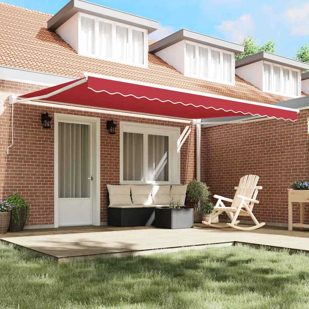 vidaXL Markise Rot 450 x 300 x 165 cm Polyester und Metall