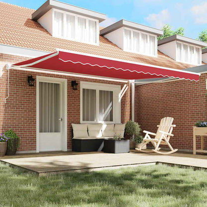 vidaXL Markise Rot 450 x 300 x 165 cm Polyester und Metall