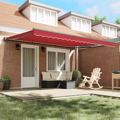 vidaXL Einziehbare Markise Rot 450 x 300 cm Polyester und Metall