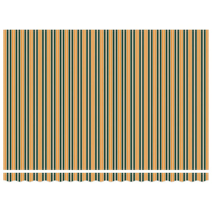 vidaXL Einziehbare Markise mit Grün und Gelb 450 x 300 cm Stoff