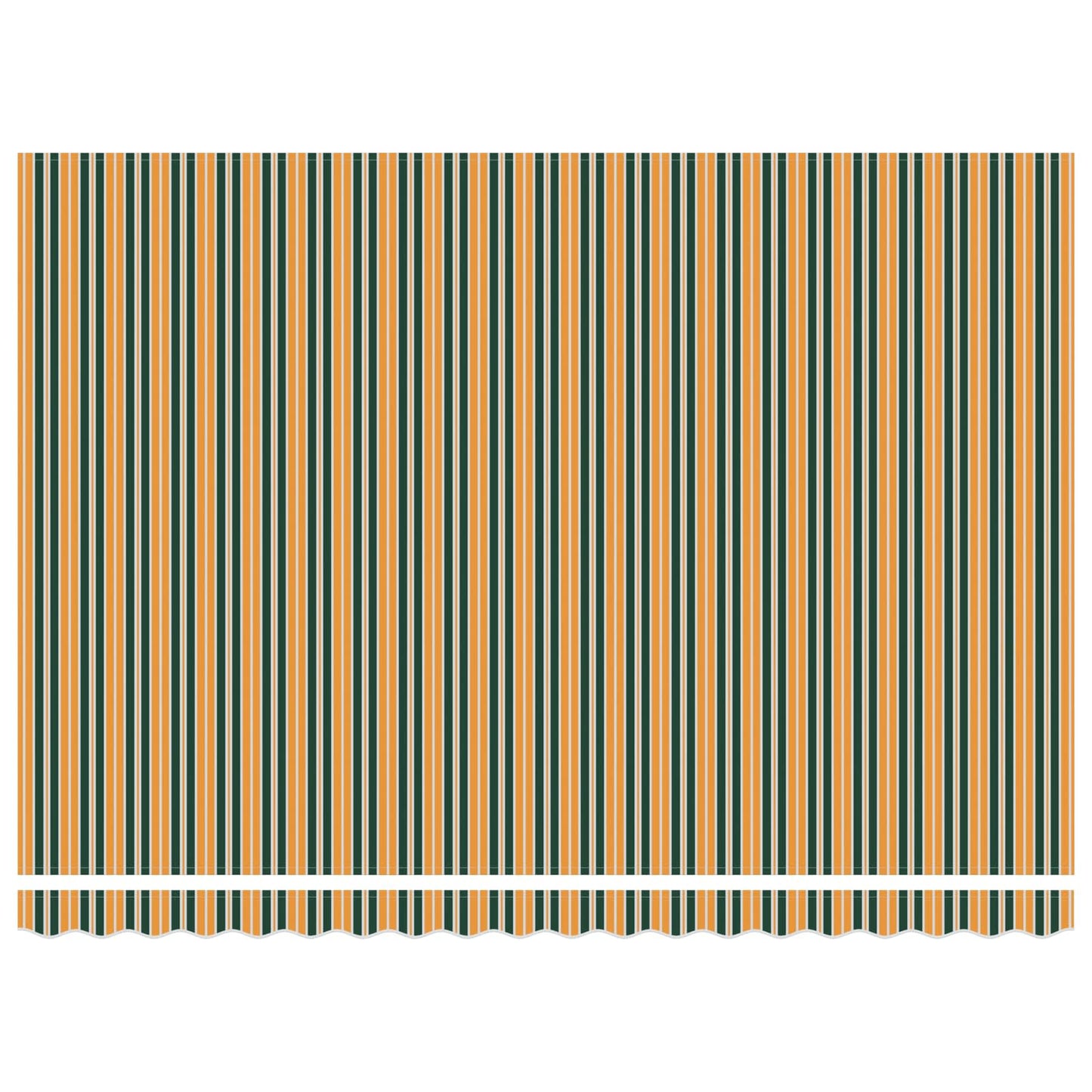 vidaXL Einziehbare Markise Grün und Gelb 450 x 300 cm