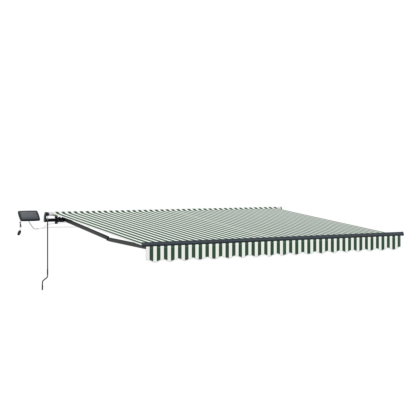 vidaXL Einziehbare Markise Grün und Weiß 450 x 300 cm Stoff