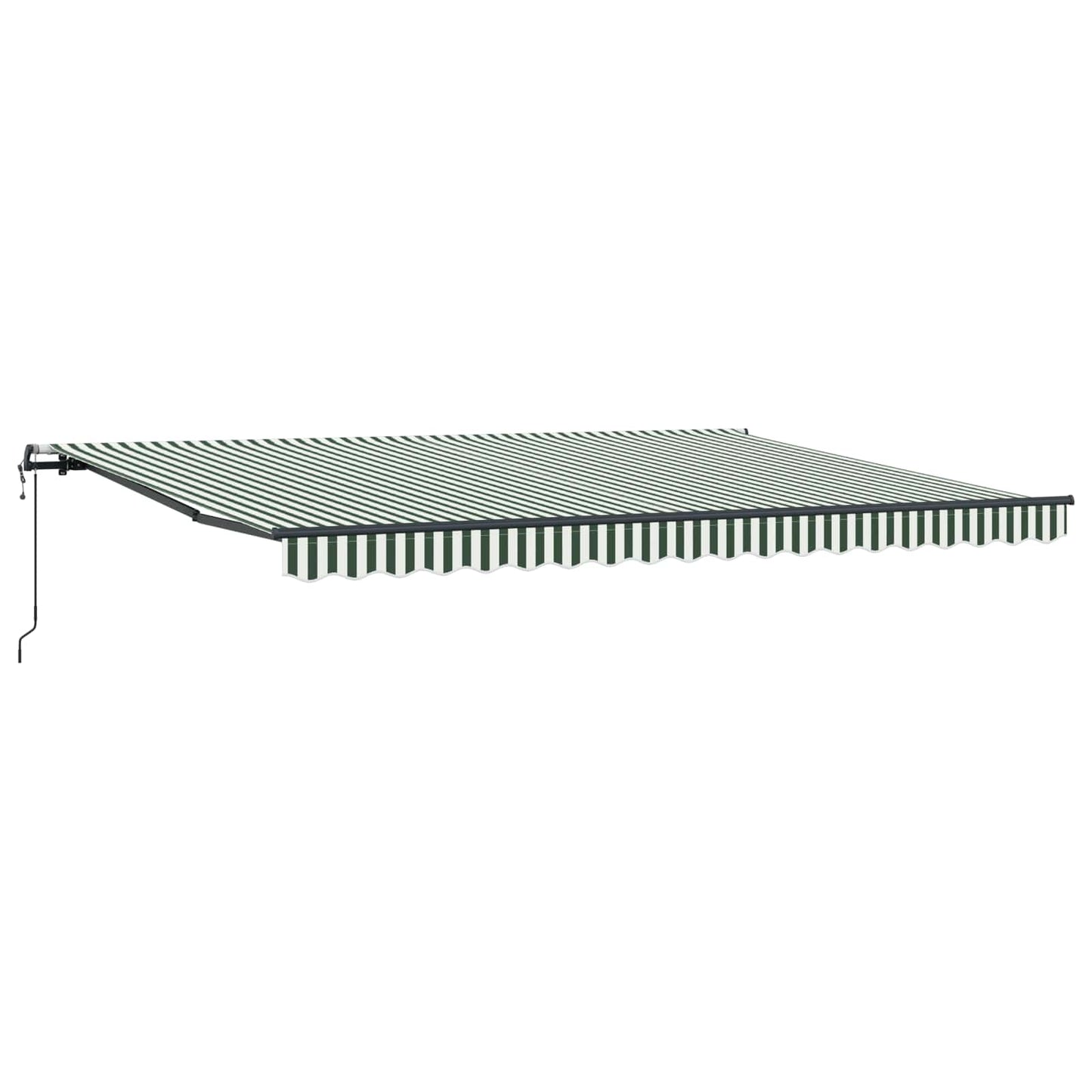 vidaXL Einziehbare Markise Grün und Weiß 450 x 300 cm Stoff