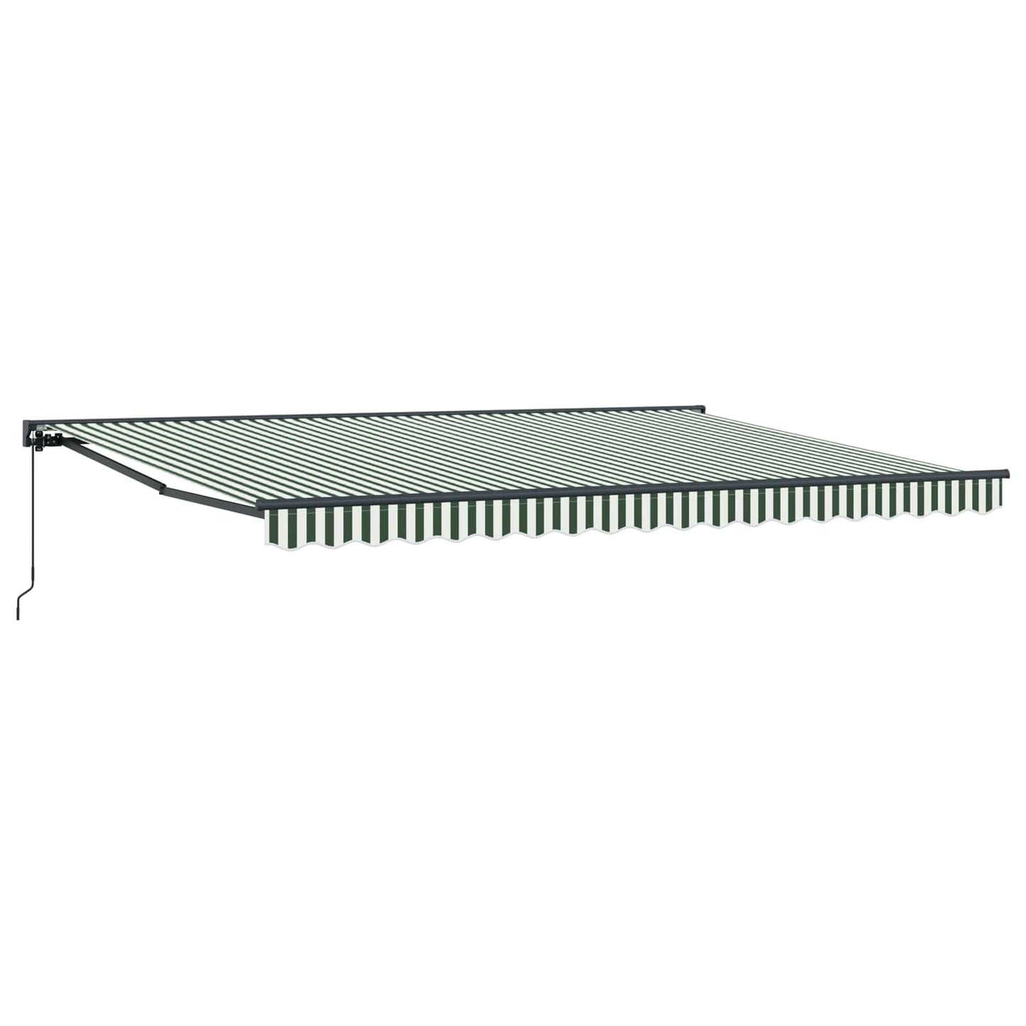 vidaXL Einziehbare Markise Grün und Weiß 450x300 cm Stoff