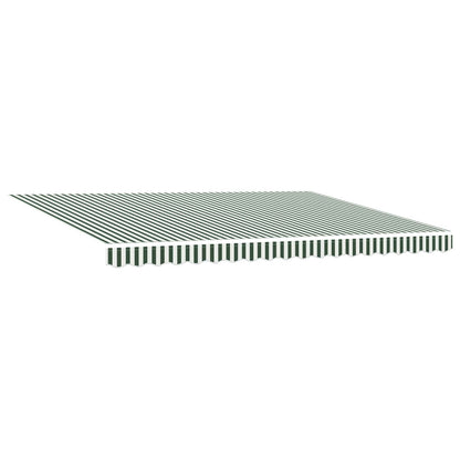 vidaXL Einziehbare Markise Grün und Weiß 450x300 cm Stoff