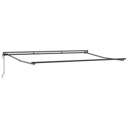 vidaXL Einziehbare Markise Grün und Weiß 450x300 cm Stoff