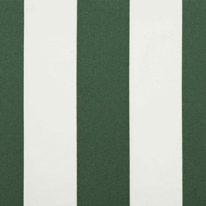 vidaXL Einziehbare Markise Grün und Weiß 450x300 cm Stoff