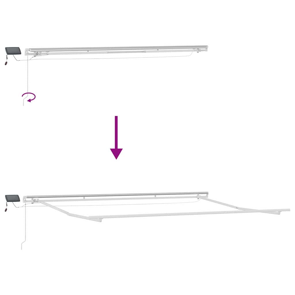 Einziehbare Markise Orange und Braun 450 x 350 cm