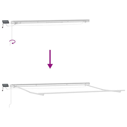 Einziehbare Markise Orange und Braun 450 x 350 cm