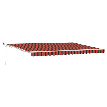 vidaXL Einziehbare Markise Orange und Braun 450 x 350 cm