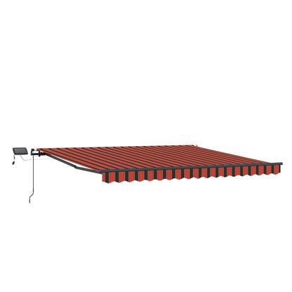 vidaXL Einziehbare Markise Orange und Braun 450 x 350 cm Stoff