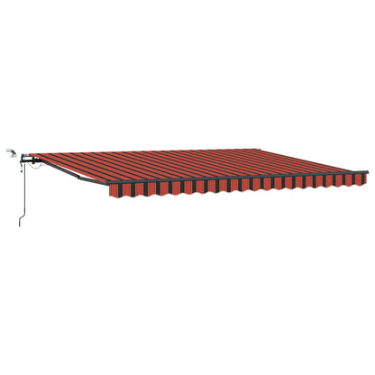 vidaXL Markisenstoff mit Orange und Braun 450 x 350 cm Polyester