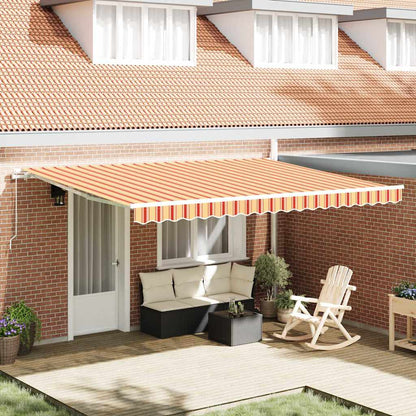 vidaXL Markise Gelb und Orange 450 x 350 x 165 cm Polyester