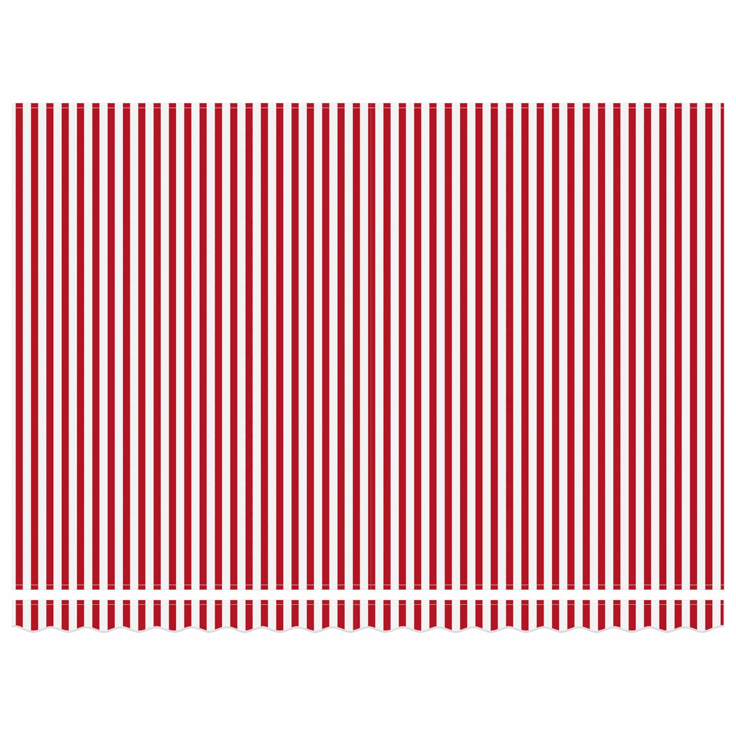 vidaXL Einziehbare Markise Rot und Weiß 450 x 350 cm Stoff