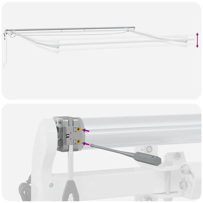 vidaXL Einziehbare Markise Mehrfarbig 450 x 350 cm Stoff und Metall
