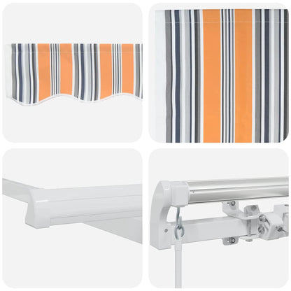vidaXL Einziehbare Markise Mehrfarbig 450 x 350 cm Stoff