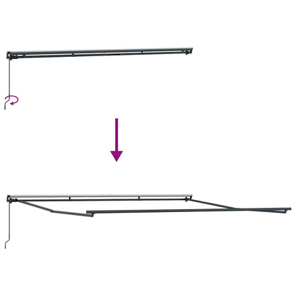 vidaXL Einziehbare Markise Mehrfarbig 450 x 350 cm Stoff