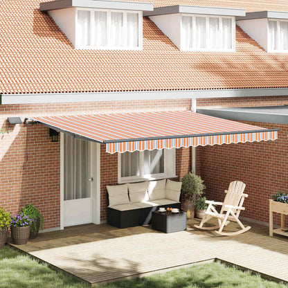 vidaXL Einziehbare Markise Mehrfarbig 450 x 350 cm Stoff