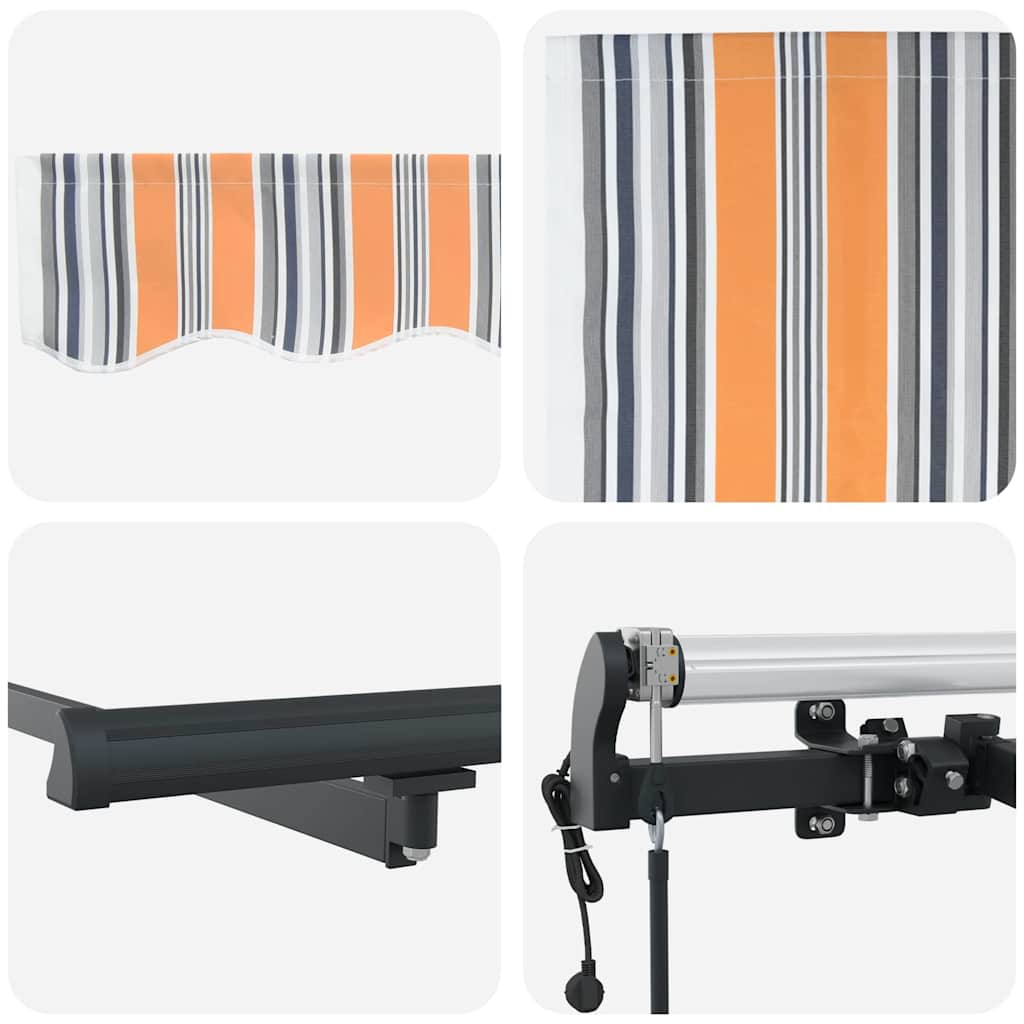 vidaXL Einziehbare Markise Mehrfarbig 450 x 350 cm Stoff